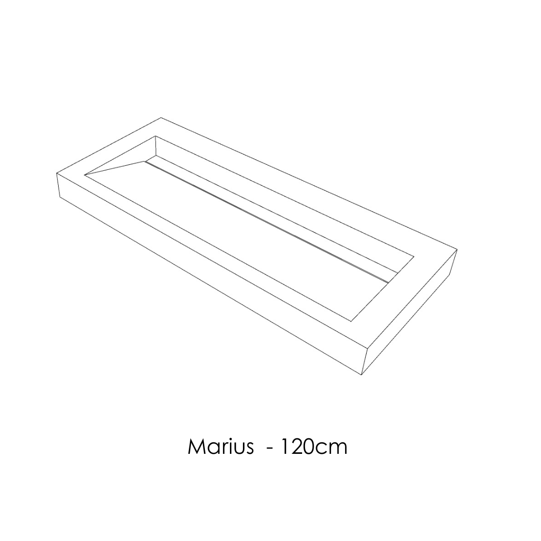 Marius, le plan vasque épuré en Solid Surface