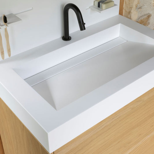 Marius, le plan vasque épuré en Solid Surface