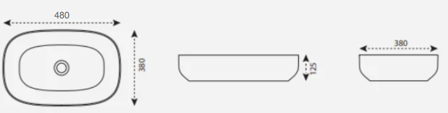 Malo, le plan avec vasque ovale posée, en Solid Surface