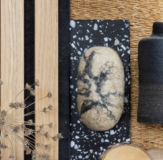 Echantillon Solid Surface Terrazzo Noir