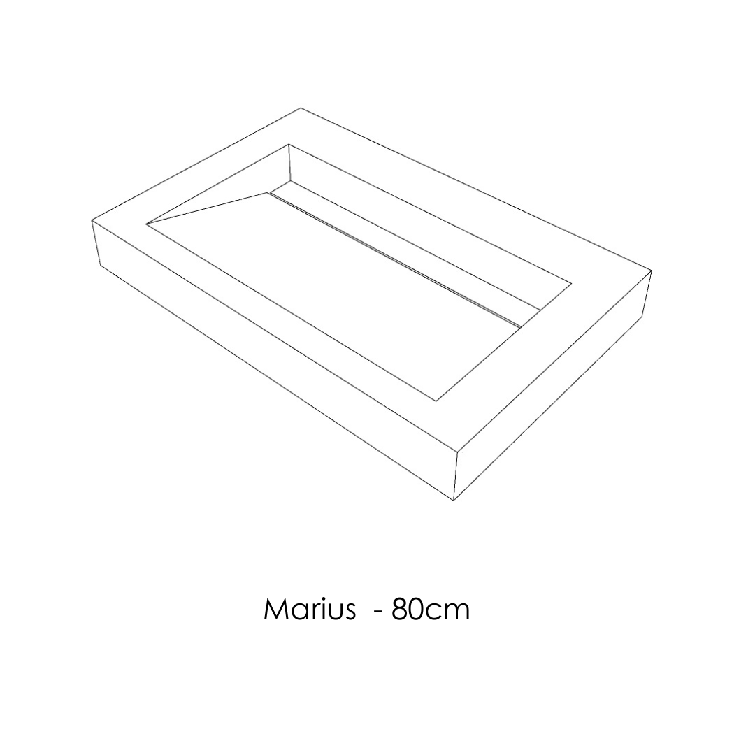Marius, le plan vasque épuré en Solid Surface