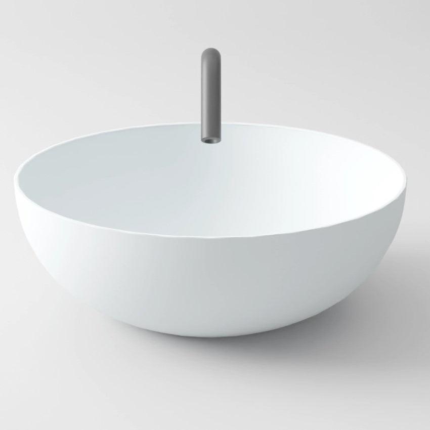 Jules, le plan avec vasque sphérique posée, en Solid Surface